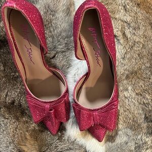 Betsey Johnson Pink Sparkle Heels